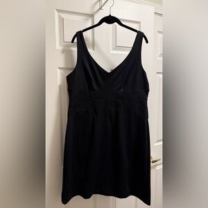 Black Sleeveless V-Neck Dress Size 14 Career Cocktail